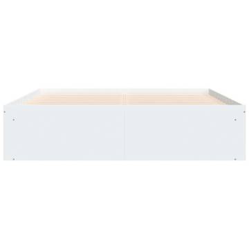 Modern White Bed Frame 140x200 cm | Durable & Stylish