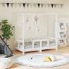 Kids Bed Frame White 70x140 cm - Solid Wood Pine | HipoMarket