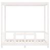 Kids Bed Frame White 70x140 cm - Solid Wood Pine | HipoMarket