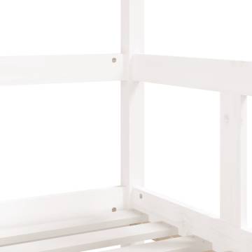 Kids Bed Frame White 70x140 cm - Solid Wood Pine | HipoMarket