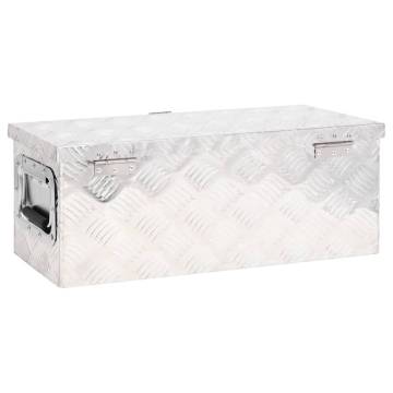 Storage Box Silver 60x23.5x23 cm Aluminium - Durable & Practical