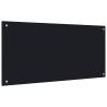 Kitchen Backsplash Black 100x50 cm Tempered Glass Colour black Size 100 x 50 cm Quantity in Package 1 