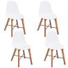 Chair Seats 4 pcs Plastic White Colour white Quantity in Package 4 