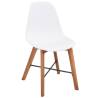 Chair Seats (4 pcs) - Durable White Plastic for Dining