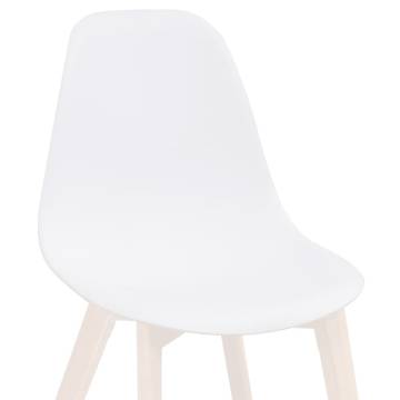 Chair Seats (4 pcs) - Durable White Plastic for Dining