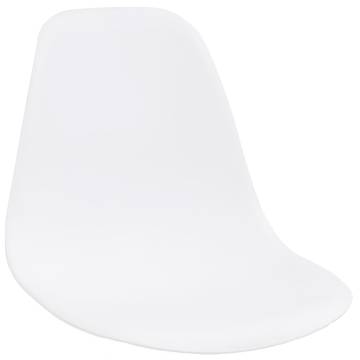 Chair Seats (4 pcs) - Durable White Plastic for Dining