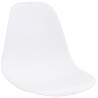 Chair Seats (4 pcs) - Durable White Plastic for Dining