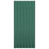 36 pcs Green Powder-coated Steel Roof Panels - 80x36 cm