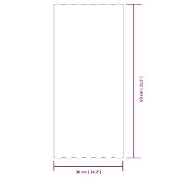 36 pcs Green Powder-coated Steel Roof Panels - 80x36 cm