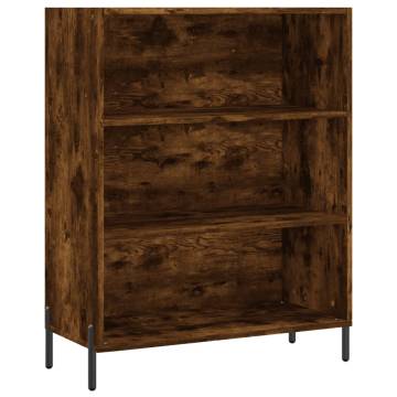 Highboard Smoked Oak - Modern Engineered Wood Storage Cabinet