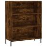 Highboard Smoked Oak - Modern Engineered Wood Storage Cabinet