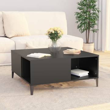 Stylish Black Coffee Table - 80x80x36.5 cm | HipoMarket