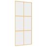 Gold Sliding Door 90x205 cm - Clear ESG Glass & Aluminium