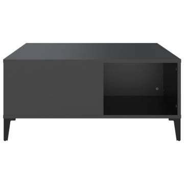 Stylish Black Coffee Table - 80x80x36.5 cm | HipoMarket