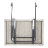 HI Folding Balcony Table - Grey Wicker Look 60x40 cm