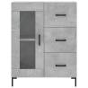 Stylish Highboard Concrete Grey - 69.5x34x180 cm