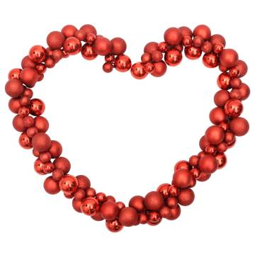 Red Christmas Balls Garland 175 cm | Shatterproof Design