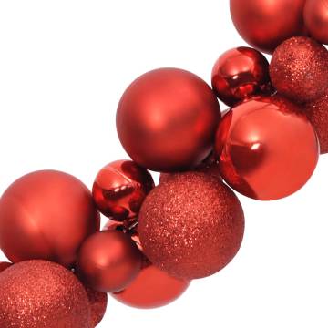 Red Christmas Balls Garland 175 cm | Shatterproof Design