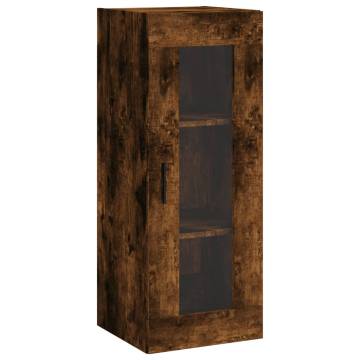 Stylish Highboard in Smoked Oak | 34.5x34x180 cm