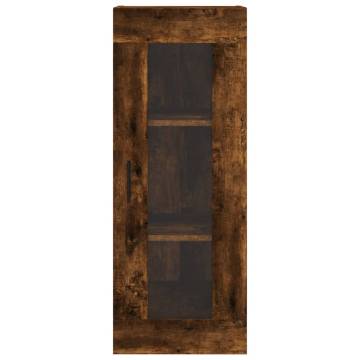 Stylish Highboard in Smoked Oak | 34.5x34x180 cm