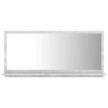 Concrete Grey Bathroom Mirror | 80x10.5x37 cm | Hipomarket