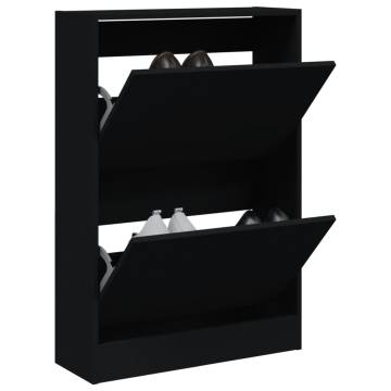 Shoe Cabinet Black 60x21x87.5 cm - Stylish Storage Solution