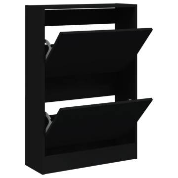 Shoe Cabinet Black 60x21x87.5 cm - Stylish Storage Solution