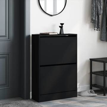 Shoe Cabinet Black 60x21x87.5 cm - Stylish Storage Solution