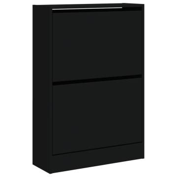 Shoe Cabinet Black 60x21x87.5 cm - Stylish Storage Solution