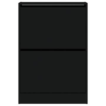 Shoe Cabinet Black 60x21x87.5 cm - Stylish Storage Solution