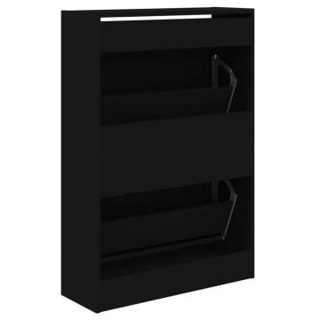 Shoe Cabinet Black 60x21x87.5 cm - Stylish Storage Solution