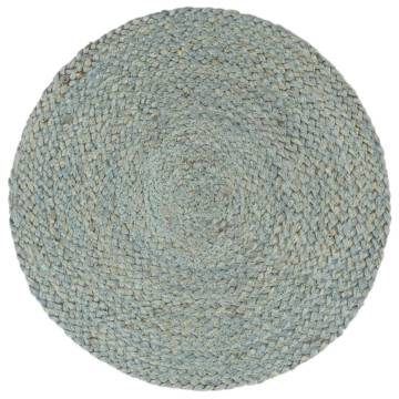 6 pcs Olive Green Round Jute Placemats - Unique Kitchen Décor