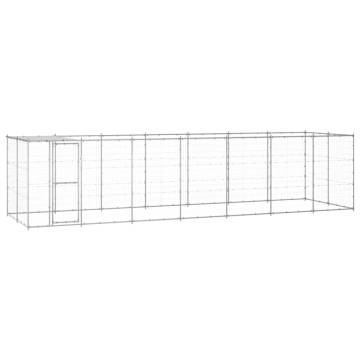 Outdoor Dog Kennel Galvanised Steel - Safe & Spacious | HipoMarket