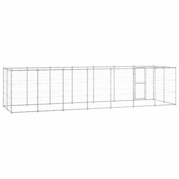 Outdoor Dog Kennel Galvanised Steel - Safe & Spacious | HipoMarket