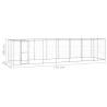 Outdoor Dog Kennel Galvanised Steel - Safe & Spacious | HipoMarket