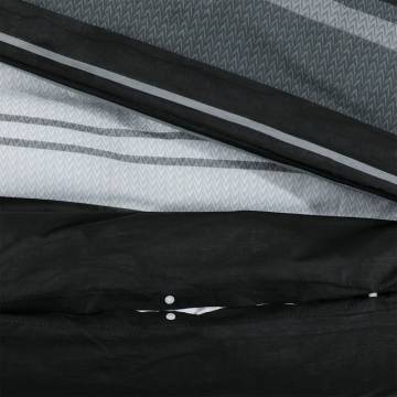 Duvet Cover Set Black and White 200x220 cm Cotton | HipoMarket