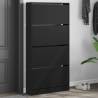 Shoe Cabinet with 4 Flip-Drawers Black 80x21x163.5 cm Colour black Size 80 x 21 x 163.5 cm Quantity in Package 1 Number of 