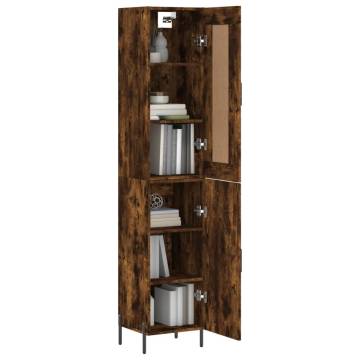 Elegant Smoked Oak Highboard | Engineered Wood Furniture