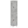 Stylish Highboard Concrete Grey - 34.5x34x180 cm | HiPoMarket