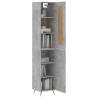 Stylish Highboard Concrete Grey - 34.5x34x180 cm | HiPoMarket