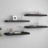 Floating Wall Shelves 4 pcs Black 60x23.5x3.8 cm MDF Colour black Size 60 x 23.5 x 3.8 cm Quantity in Package 4 Number of Pieces 1 