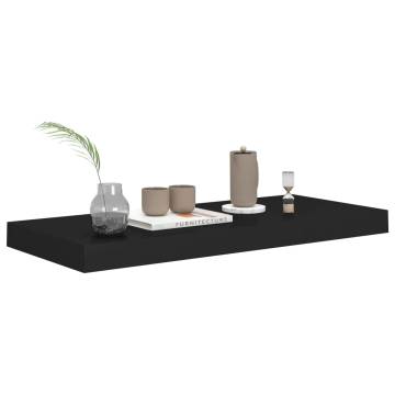 Stylish Floating Wall Shelves - Set of 4 in Black - HipoMarket