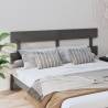 Bed Headboard Grey 204x3x81 cm Solid Wood Pine Colour grey Size 204 x 81 cm Quantity in Package 1 