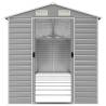 Light Grey Garden Shed - 191x810x198 cm Galvanised Steel