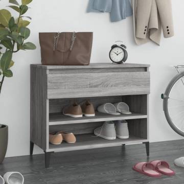 Shoe Cabinet Grey Sonoma 70x36x60 cm - Stylish Storage Solution