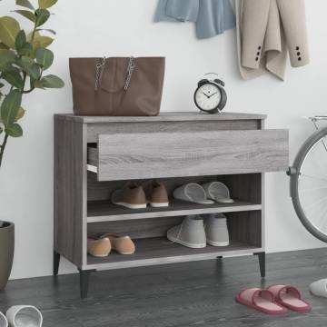 Shoe Cabinet Grey Sonoma 70x36x60 cm - Stylish Storage Solution