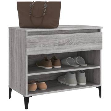 Shoe Cabinet Grey Sonoma 70x36x60 cm - Stylish Storage Solution