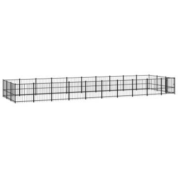 Outdoor Dog Kennel Steel 28.23 m² - Safe & Durable