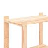 3-Tier Storage Racks - Durable Pinewood, 150 kg Capacity