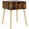 Stylish Smoked Oak Bedside Cabinet - 40x40x56 cm